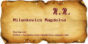Milenkovics Magdolna névjegykártya